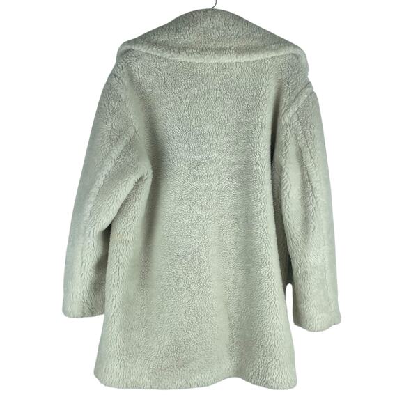 Aritzia Babaton Wool Double Breasted Short Teddy Coat Cream White Size 2 - Picture 8 of 11